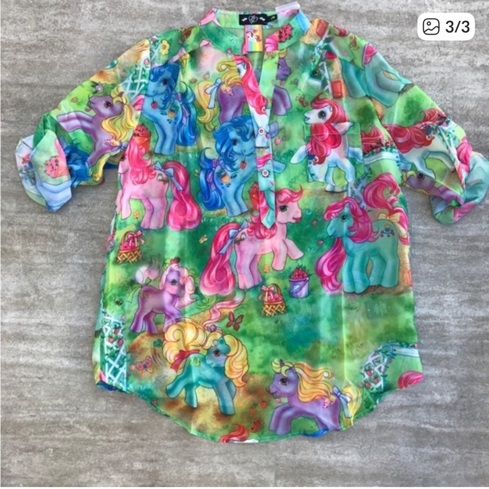 Iron fist, my little pony size medium shirt blouse